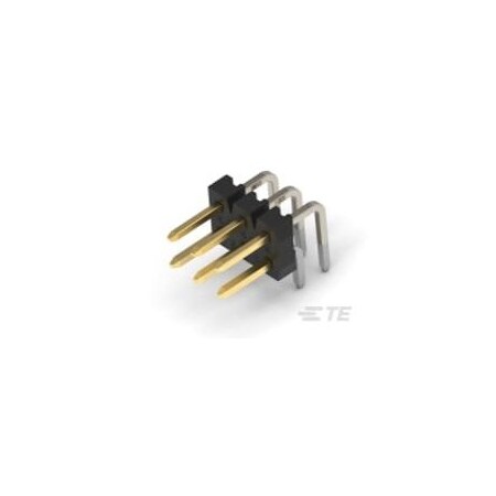 Te Connectivity Board Connector, 8 Contact(S), 2 Row(S), Male, Right Angle, Solder Terminal, Black Insulator 2842150-4